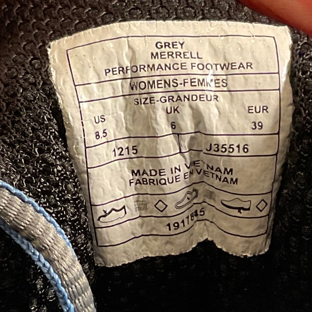 Grey Merrell Select Fresh Vibram Performance Hiking or Trail Sneakers Size 8.5 - Picture 9 of 9